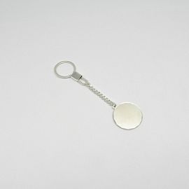 LLAVERO GROUMET ARENADO 30MM /PLATA